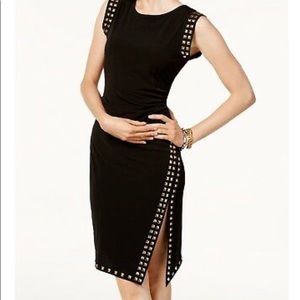 Studded Asymmetrical Hem Dress